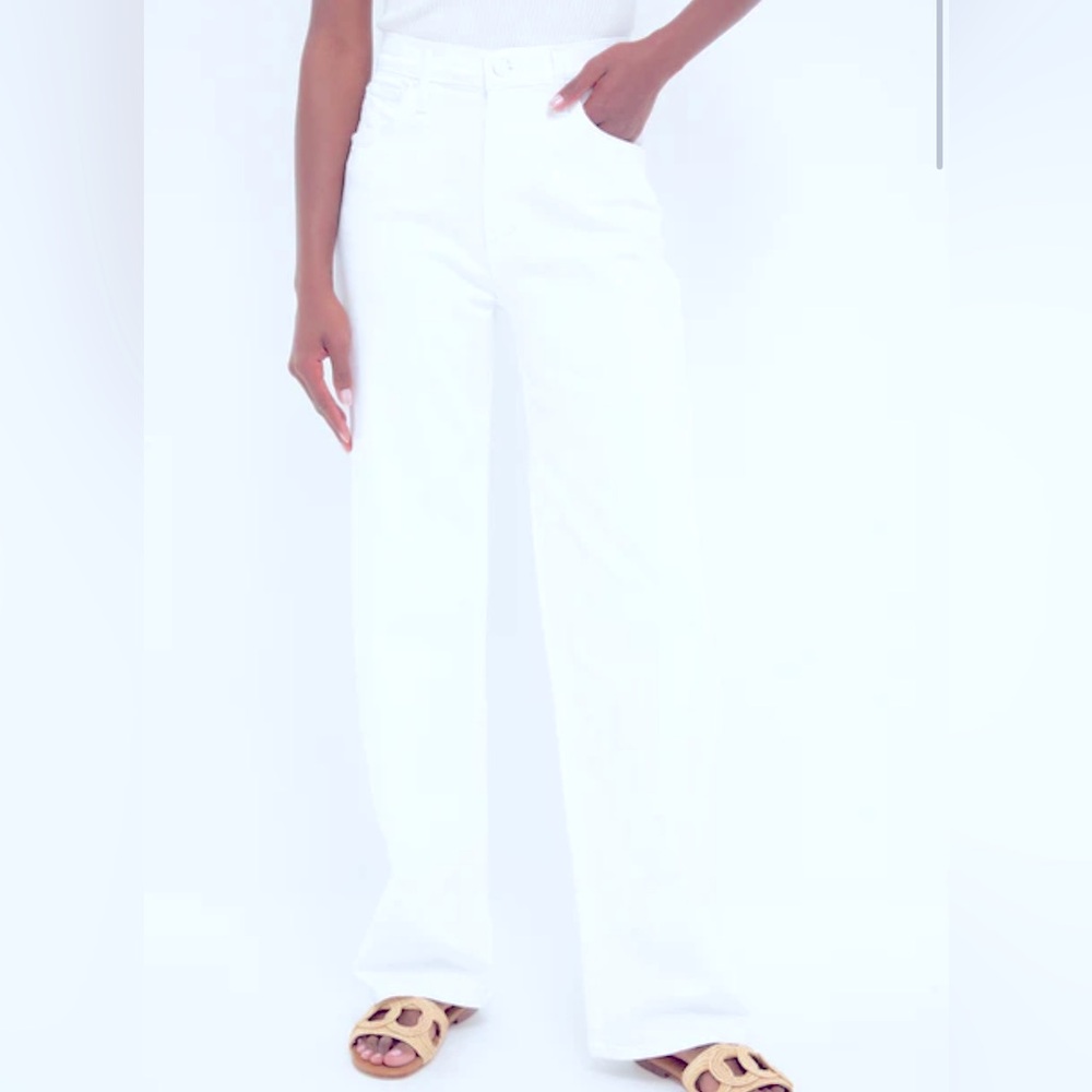 Mother Classic White Women's Jeans The Dodger Sneak